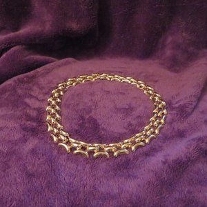 Gold tone ladies' choker chain 18"